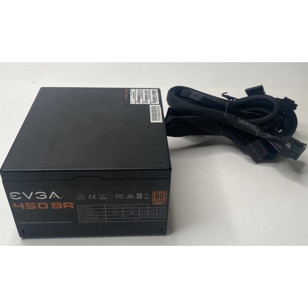 EVGA 450 BR 80 Plus 450W Bronze Power Supply UNTESTED